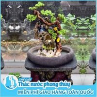 Hòn non bộ mini cảnh rừng cây (tặng kèm trụ đỡ)