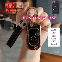 Honda 2 Nút Từ Xa Xe Thông Minh Móc Chìa Khóa Vòng Vỏ Bảo Vệ Cho Xe Honda Jazz / City / Brio / Civic / CRV / Accord Phụ Kiện