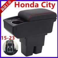 Honda City 2015-2023 Hộp tay vịn ô tô Có thể điều chỉnh Bảng điều khiển trung tâm Hộp tựa tay ô tô có tay vịn USB Hộp điều khiển hai lớp cao cấp có cốc giữ