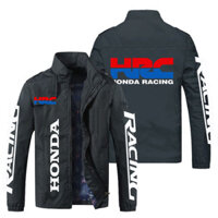 Honda HRC Logo Racing Jersey Áo khoác đi xe đạp đứng cổ dây kéo Áo khoác đi xe đạp