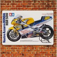 Honda Nsr 500 Tamiya Kim Loại Tín Hiệu Mảng Bám Retro Trang Trí Tường Cho Bar Pub Club 30x40cm