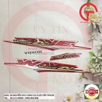 Honda - Tem , Decal Xe Máy Honda Wave Anpha Mới Màu Đỏ Siêu Bền Đẹp , Không Bay Màu Chính Hãng