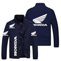 Honda Xe Logo Áo Khoác Ô Tô In Logo Nam Đứng Cổ Bên Đường May Bỏ Túi Kinh Doanh Ngoài Mặc Thường Ngày Thanh Niên Thể Thao Áo Khoác
