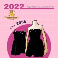 HONEY BEAR - ĐẦM ĐI TIỆC CÚP NGỰC ĐÍNH HỘT SANG CHẢNH