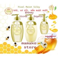 Honey Tóc khô,rối trở nên mềm mượt mướt Dầu gội &honey Vicrea Organic  Pixie Moist Silky dưỡng ẩm từ mật ong