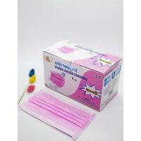 (HỒNG) Hộp khẩu trang y tế kháng khuẩn Nam Anh 4 lớp lọc (Hộp 50 Cái)