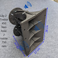 Họng loa array đôi gắn 2 treble 750 hoặc 450 neo cho thùng 4 tấc giá 1 cái