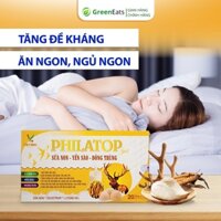 Hồng sâm Philatop hộp 20 ống 10ml hỗ trợ ăn ngủ ngon, tăng sức đề kháng từ yến sào, sữa non