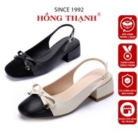 HỒNG THẠNH - Giày Nữ Slingback Bít Mũi Gót Vuông Cao 4cm Trẻ Trung - 7748