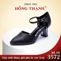 HỒNG THẠNH - Giày Sandal Nữ Gót Cao Gót Pha Lê 5cm Bít Mũi - 3572