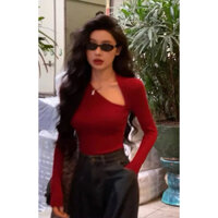 Hongkong Top • Áo thun xẻ cổ tay dài