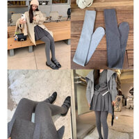 Honypove  Thu Đông 2024 Phong Cách Mới Đi Lại Đơn Giản Phù Hợp Với Quần Legging Màu Xám Nữ