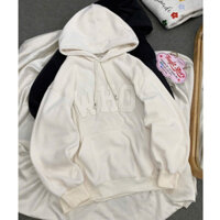 HOODIE - Áo khoác hoodie thêu đắp vải WHO form rộng mũ to nam nữ unisex màu XÁM TRẮNG /ĐEN 🖤