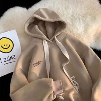 Hoodie Basic Unisex Nỉ From Rộng Basic Boutique Hàn Quốc  cặp đôi áo khoác có nón in chữ có mũ xám đen dày