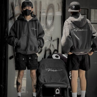 Hoodie boxy zip Pandax Polime vải 2 da áo khoác nỉ hai lớp khoá kéo chống nắng form rộng ngắn nam nữ unisex local brand