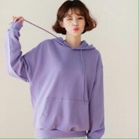 Hoodie trơn tím