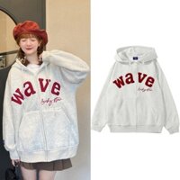 Hoodie Zip WAVE , Áo Khoác Hoodie Form Rộng Nam Nữ Unisex Chất Nỉ Cotton Dày Dặn