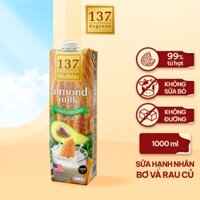 [HỘP 1 LÍT] Sữa Hạt 137 Degrees Hạnh Nhân Bơ Và Rau Củ Ngọt Từ Mật Hoa Dừa Không Đường Healthy