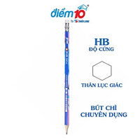 Hộp 10 Bút chì gỗ Thiên Long Điểm 10 TP-GP05 - Độ cứng HB - Viết êm, ngòi mềm hạn chế gãy