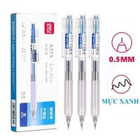 Hộp 10 Bút Gel Deli A575 Ngòi 0.5mm - Mực Xanh, Đen (Viết Lên Tới 800m) Viết trơn, êm, mực nhanh khô