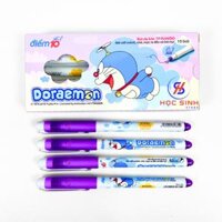 Hộp 10 Bút Lông Kim Ngòi 0.3mm Thiên Long Doraemon FL-04/DO Mực Xanh/Tím
