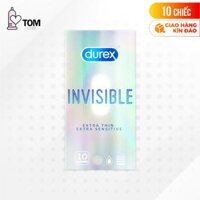 Hộp 10 cái Bao cao su Durex Invisible - Siêu mỏng, mềm mịn  - Bộ 1 - 10 cái