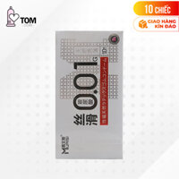 Hộp 10 cái Bao cao su Muaisi 0.01 Trắng - Siêu mỏng 0.01mm - Bộ 1 hộp - 10 cái