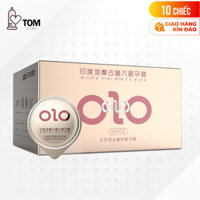 Hộp 10 cái Bao cao su OLO 0.01 Gamma Formula - Kéo dài thời gian, gân gai  - Bộ 1 hộp - 10 cái