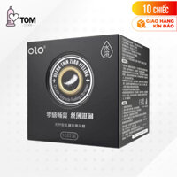 Hộp 10 cái Bao cao su OLO 0.01 Ultrathin Zero Feeling - Siêu mỏng, gai, hương vani  - Bộ 1 hộp - 10 cái