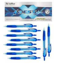 Hộp 10 Cây Bút Gel Bi Flexoffice Fo-Gelb012Vn-Xanh