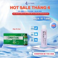 Hộp 10 chai nước giải rượu Condition hỗ trợ giải rượu và giải độc gan