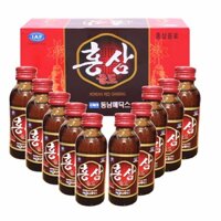 Hộp 10 Chai Nước Hồng Sâm Hàn Quốc 100ml - Tinh chất Sâm Cao Cấp- Nước Nhân Sâm Hàn Quốc Korea Red Ginseng Drink - Nước tăng lực