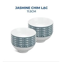 Hộp 10 Chén cơm Minh Long cao cấp họa tiết chim lạc - chén cơm 11.5cm Jasmine IFP