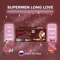 hộp 10 chiếc Bao cao su SuperMen có gai và ngăn ngừa xuất tinh sớm , nhập khẩu , chất bôi trơn tốt
