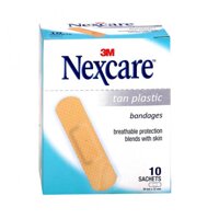Hộp 10 gói Băng keo cá nhân 3M Nexcare TAN 10 miếnggói