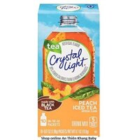Hộp 10 gói bột trái cây Crystal light vị trà đào dành cho người ăn kiêng