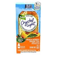 Hộp 10 gói bột trái cây Crystal light vị trà xanh đào xoài dành cho người ăn kiêng