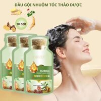 (Hộp 10 Gói) Dầu Gội Nhuộm Tóc Phủ Bạc CORZEN 3 Trong 1 Với 2 Màu Nâu Hạt Dẻ Và Đen Tự Nhiên Giúp Nhuộm Tóc Nhanh Chóng Tặng Kèm Bộ Dụng Cụ Nhuộm Tóc
