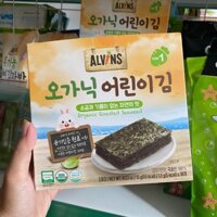 HỘP 10 GÓI SNACK RONG BIỂN HỮU CƠ TÁCH MUỐI VỊ TRUYỀN THỐNG ALVINS 1.5G L033