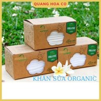 Hộp 10 khăn xô, khăn sữa Organic cotton Mollis P777 siêu mềm mịn kháng khuẩn cho bé - Quang Hoa Co