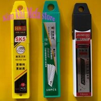 (Hộp 10 lưỡi) Lưỡi dao rọc giấy, lưỡi dao trổ giấy to dọc cắt giấy