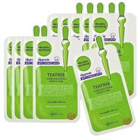 (Hộp 10 Mặt Nạ Tặng 1) MEDIHEAL TEATREE Care Solution Essential Mask Tràm Trà Giảm Mụn