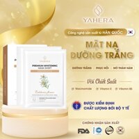 Hộp 10 Mặt nạ thạch nước dừa tươi dưỡng trắng da cao cấp YAHERA Premium Whitening Mask Sheet dưỡng ẩm, phục hồi da 25g