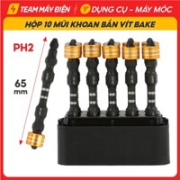 Hộp 10 mũi bắn vít bake PH2 KingBlue KB4*65S dài 65mm, mũi vít nam châm chất liệu thép S2 - Team Máy Điện