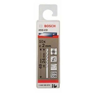 Hộp 10 mũi khoan Inox HSS-Co 2mm BOSCH 2608585874