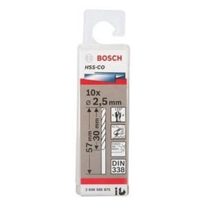 Hộp 10 mũi khoan Inox HSS-Co 2.5mm Bosch 2608585875