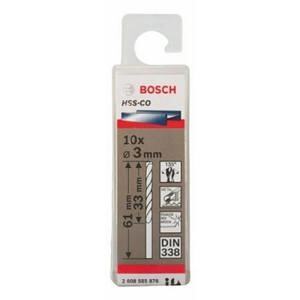 Hộp 10 mũi khoan Inox HSS-Co 3mm Bosch 2608585876