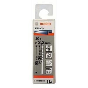 Hộp 10 mũi khoan Inox HSS-Co 3.3mm BOSCH 2608585878
