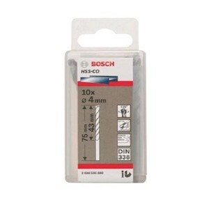 Hộp 10 mũi khoan Inox HSS-Co 4mm Bosch 2608585880