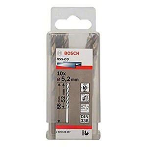 Hộp 10 mũi khoan Inox HSS-Co 5.2mm Bosch 2608585887